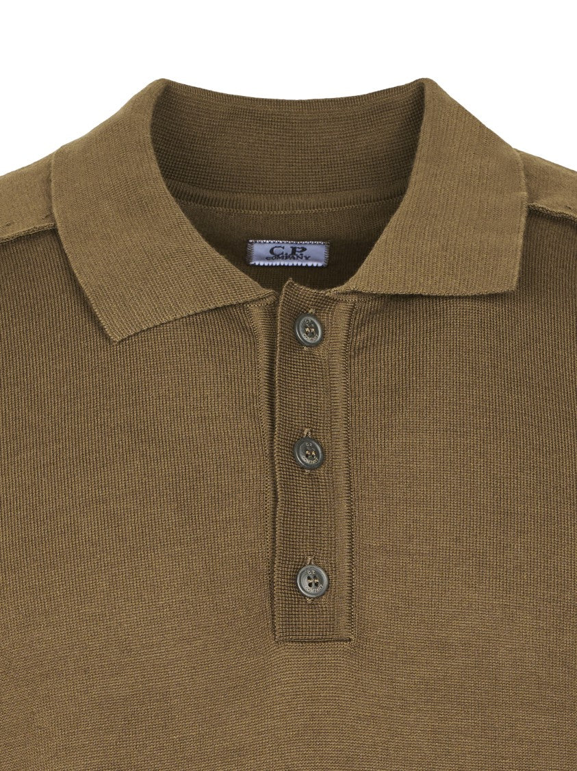 C.P. Company Cotton Sea Island Short Sleeve Polo Sweater