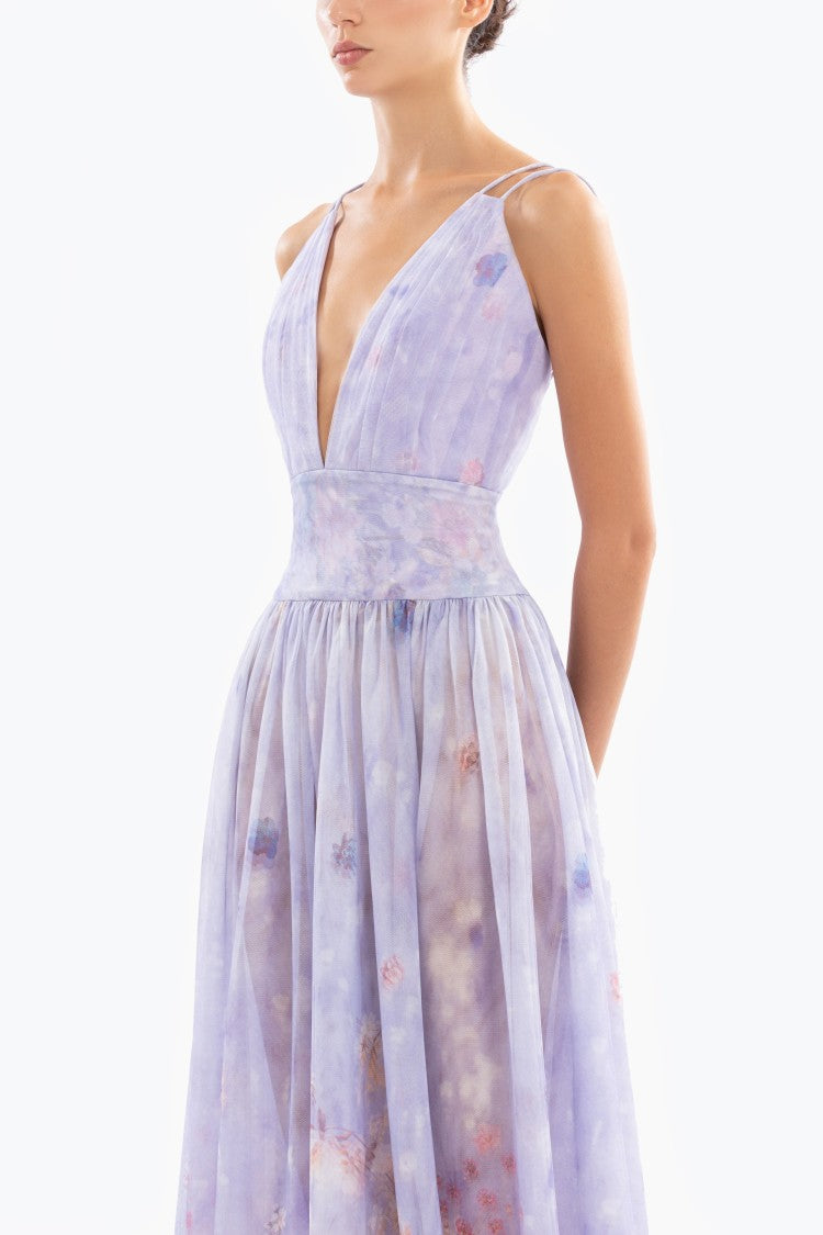 Saiid Kobeisy Floral Printed Long Dress