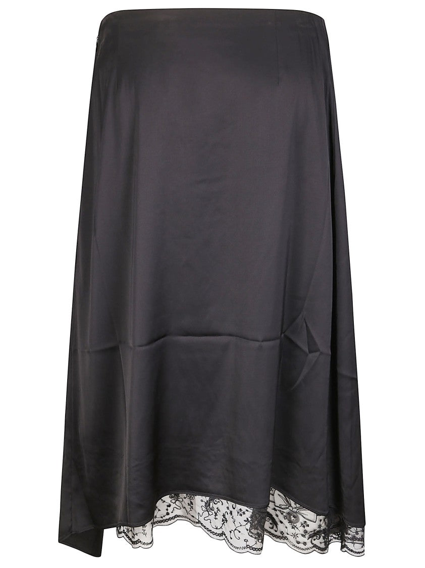 Acne Studios Satin Skirt With Ruches