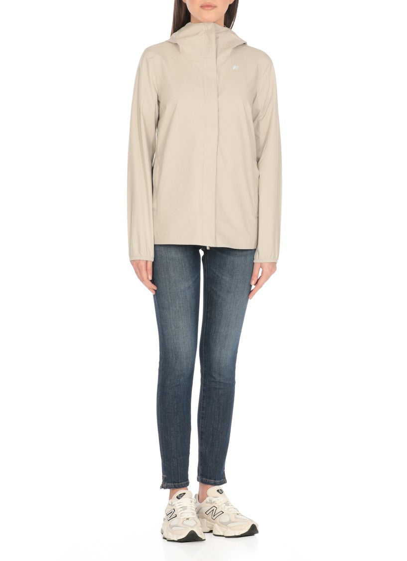 K-Way Beige Marguerite Stretch Dot Jacket