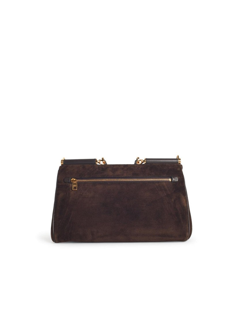 Dolce & Gabbana Ebony Leather Sicily Shoulder Bag