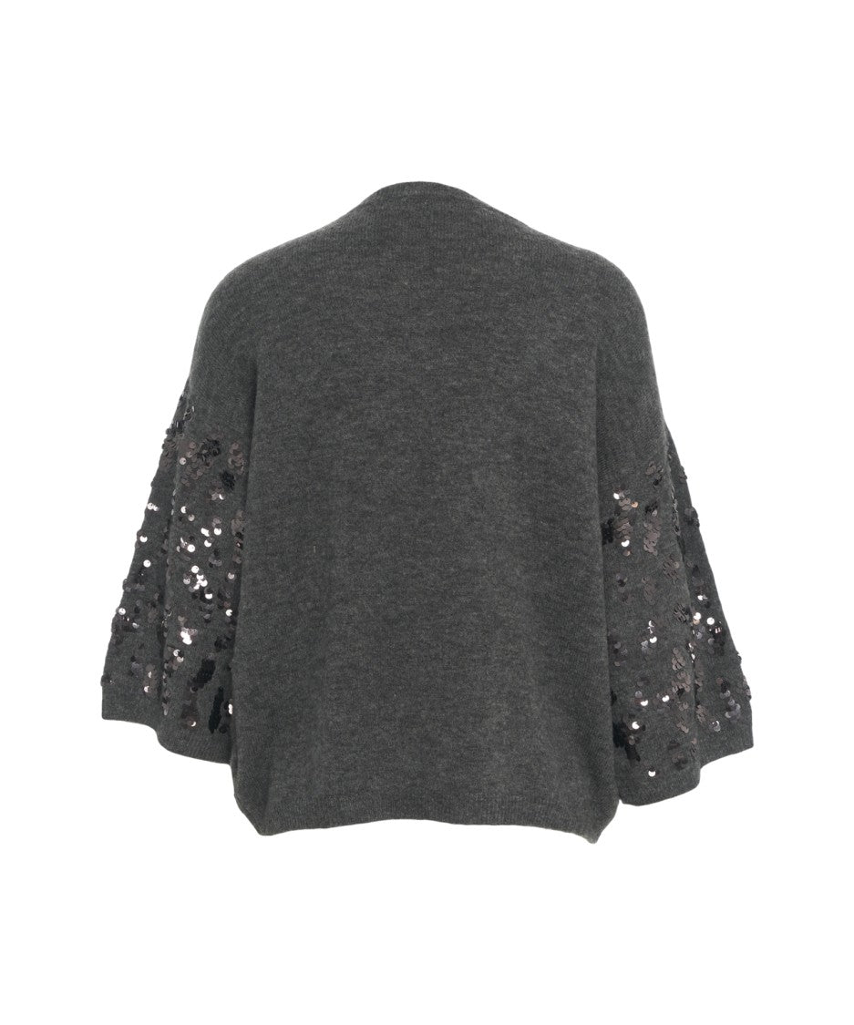 Kaos Oversized Sweater With Shimmering Sequins