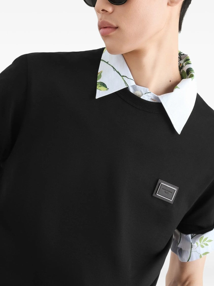 Dolce & Gabbana Relaxed Cotton Patch Chest T-Shirt