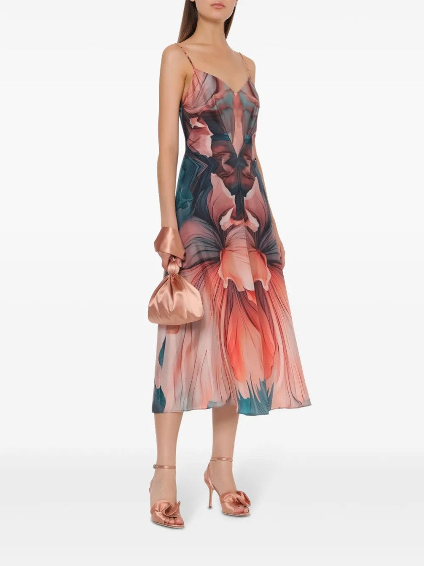 Alberta Ferretti Refined Flowing Dress With Draping