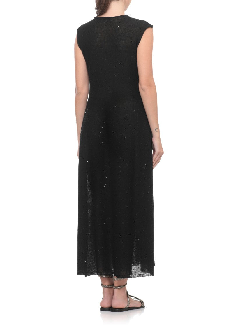 Antonelli Firenze Midi Dress With All-Over Sequin Embellishment