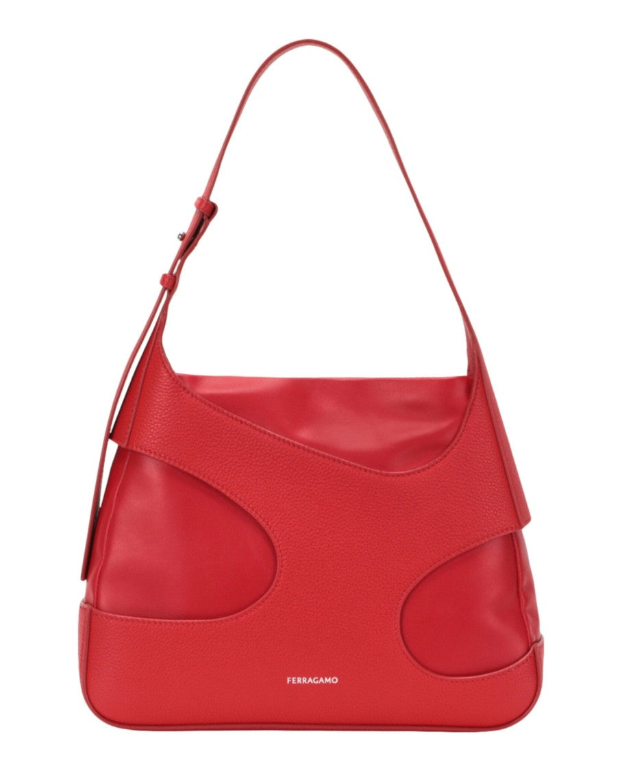 Ferragamo Cutout Leather Shoulder Bag