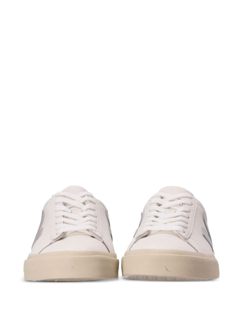 Veja Low-Top Sneakers With Metallic Silver Logo