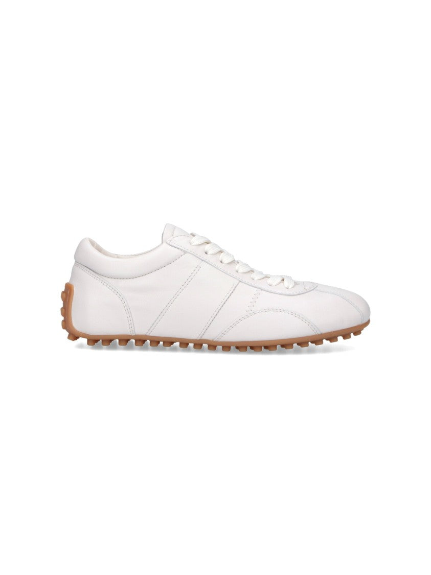 Tod's White Sheepskin Leather Low-Profile Sneakers