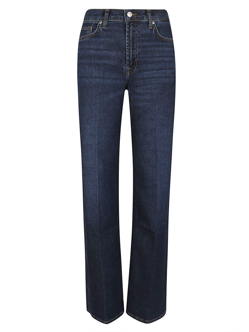 7 For All Mankind Dark Blue Lotta Bluecrest Flared Jeans