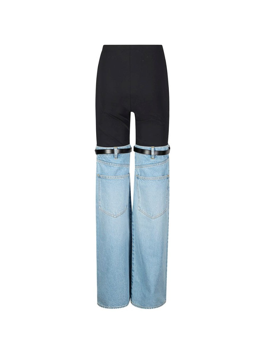Coperni Straight Leg Pants With Denim Inserts