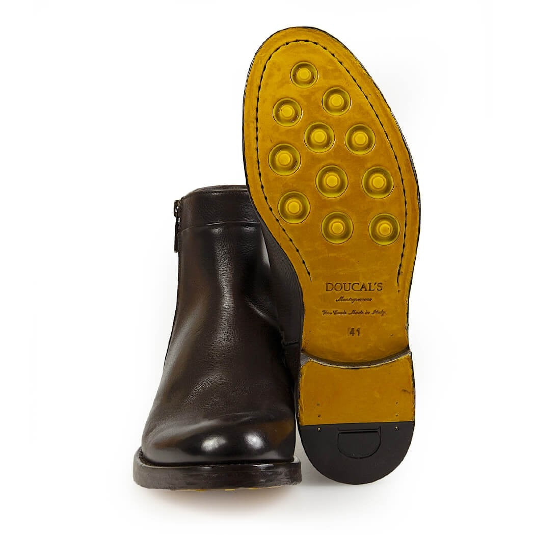 Doucal's Dark Brown Ankle Boot With Zip