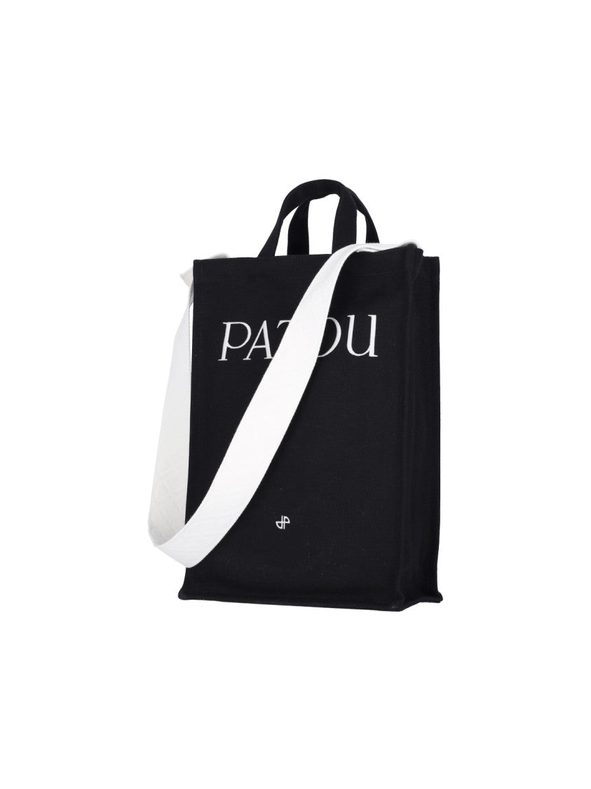 Patou Vertical Logo Tote Bag – Black