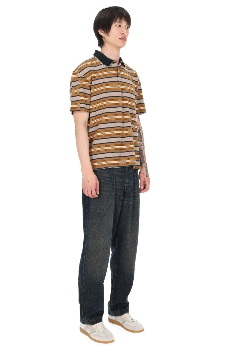 Isabel Marant Safko Multi-Striped Knit Cotton Polo Shirt