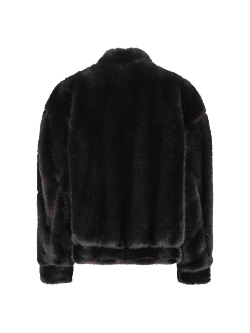 Mm6 By Maison Margiela Minimalist Black Jacket With Clean Silhouette