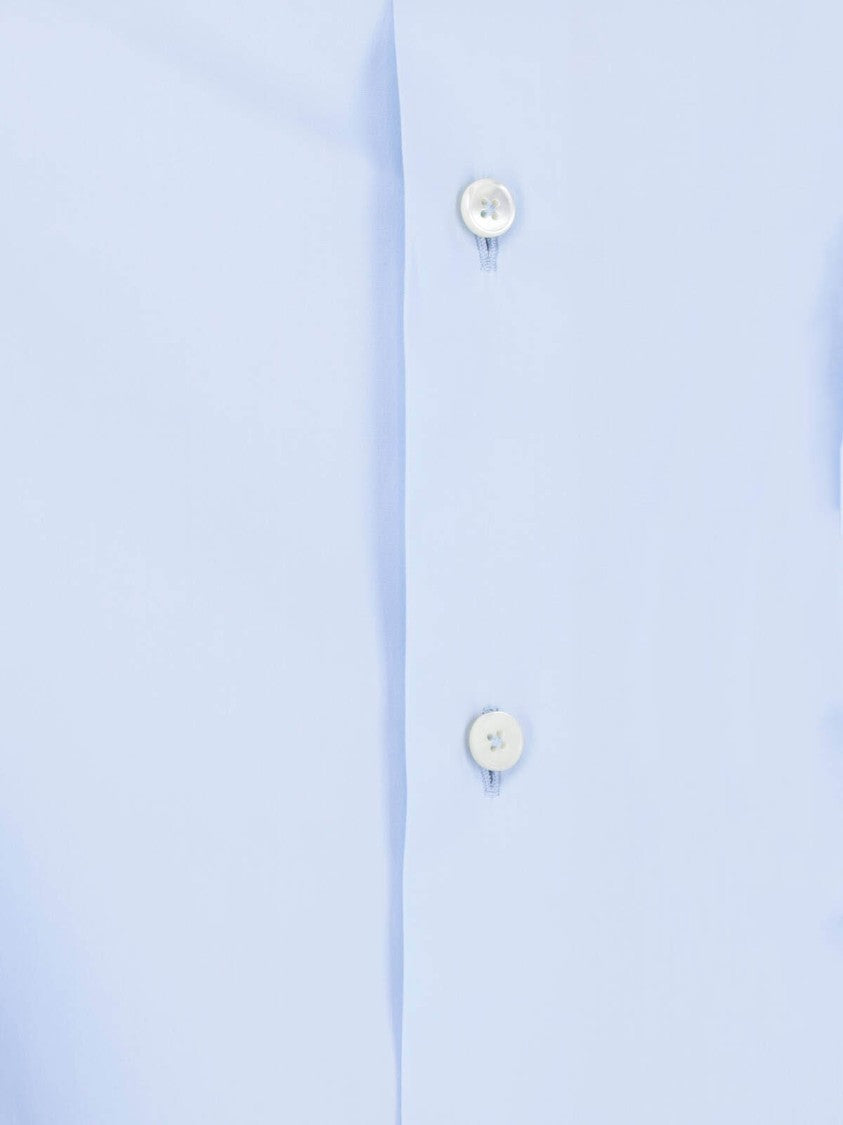 Jil Sander Light Blue Cotton Poplin Pointed Shirt