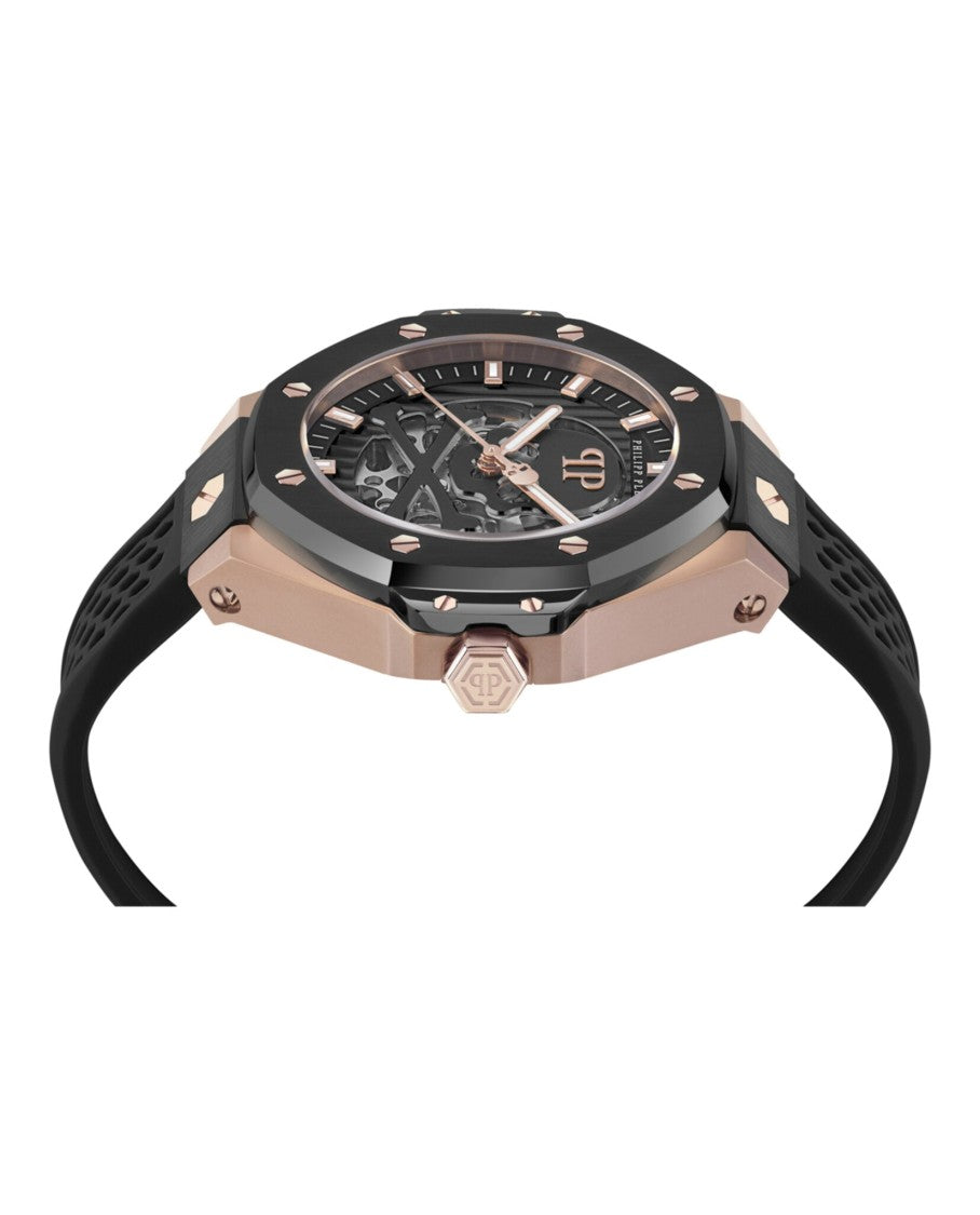 Philipp Plein Plein $Keleton Royal Automatic Watch With Bold Black Skeleton Dial