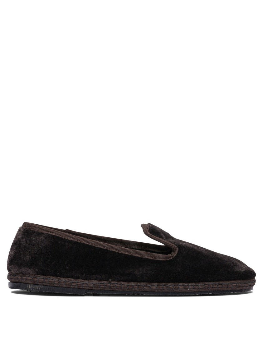 Sentier Di Segantin Roberta Brown Slip-On Loafers With Plush Fabric And Rubber Sole