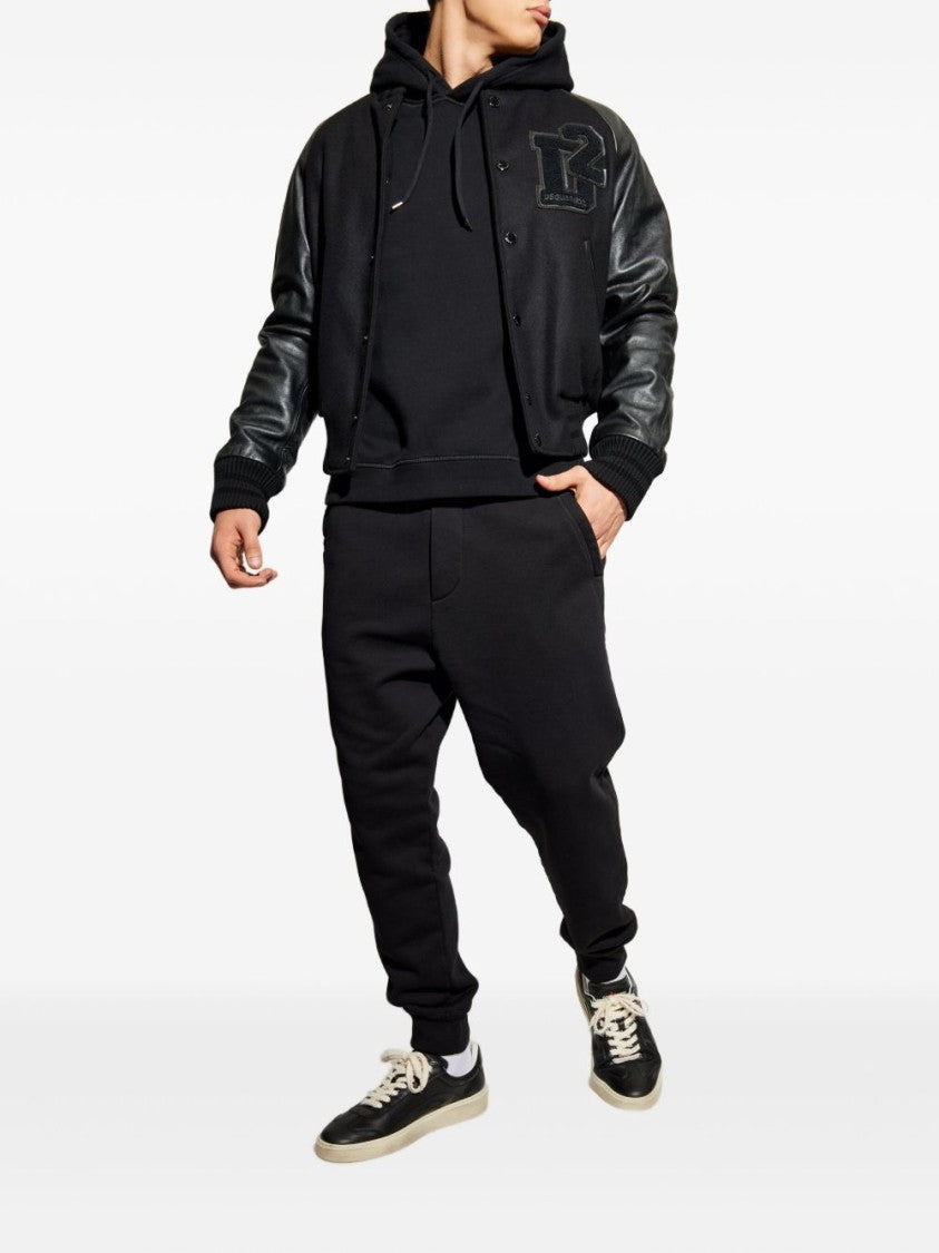 Dsquared2 Relaxed Fit Black Hoodie With Embossed Logo