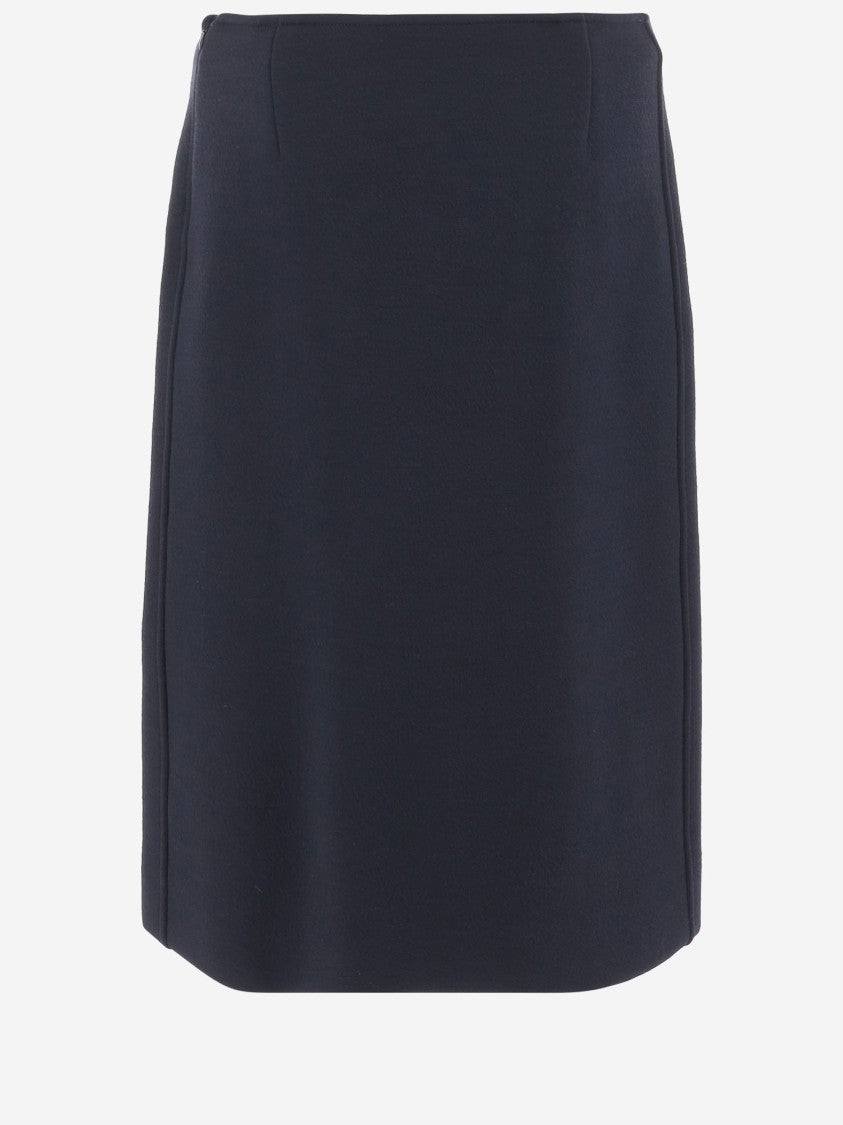 Jil Sander Wool Blend Midi Skirt