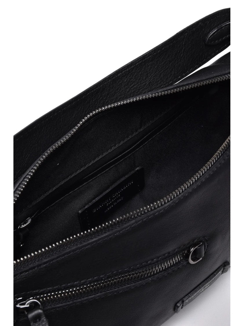 Gianni Chiarini Black Leather Cindy Shoulder Bag
