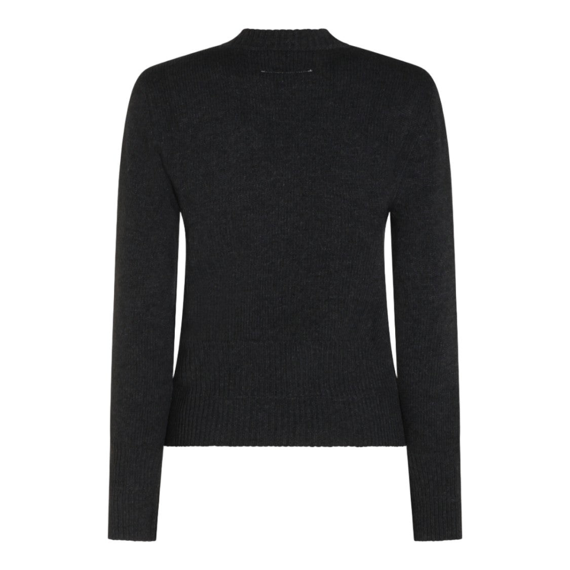 Mm6 By Maison Margiela Fitted Crewneck Ribbed Knit Sweater
