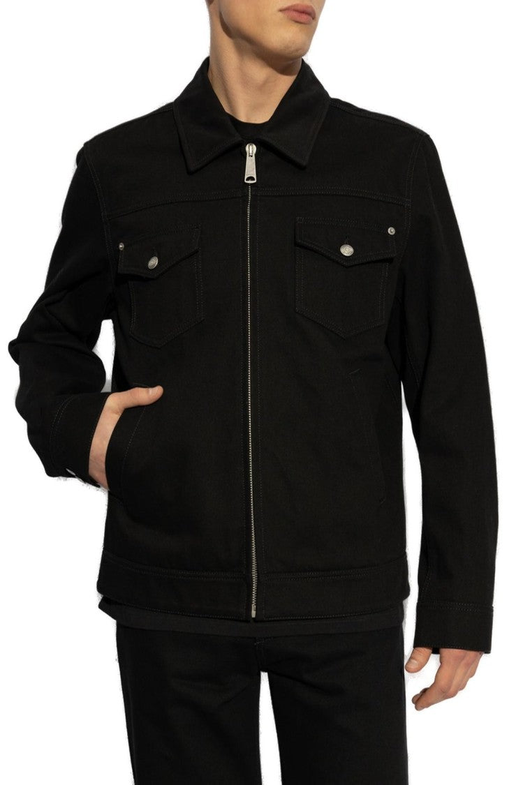 Alexander Mcqueen Structured Classic Black Jacket With Minimalist Detailing