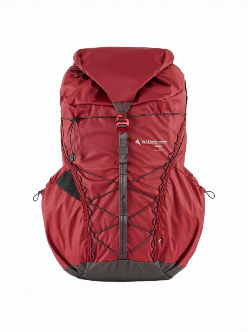 Klattermusen Deep Red Polyamide Backpack With Utility Features