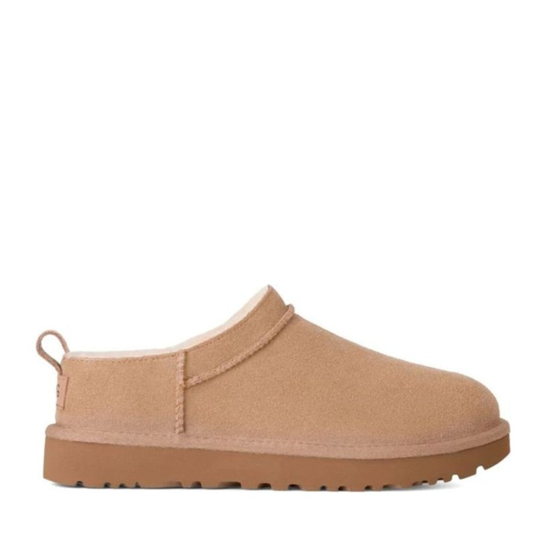 Ugg Classic Micro Beige Minimalistic Flat Sole Suede Boots