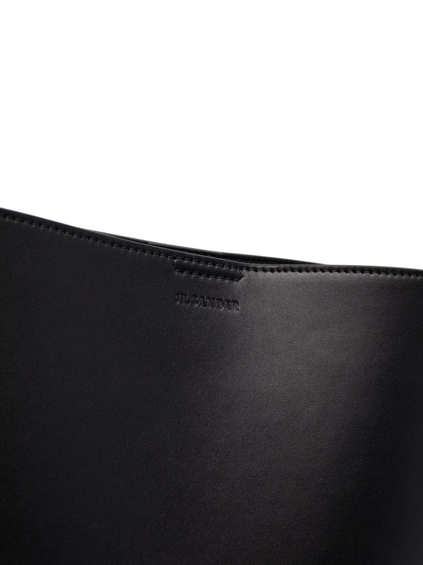 Jil Sander Black Tracolla Rectangular Leather Bag