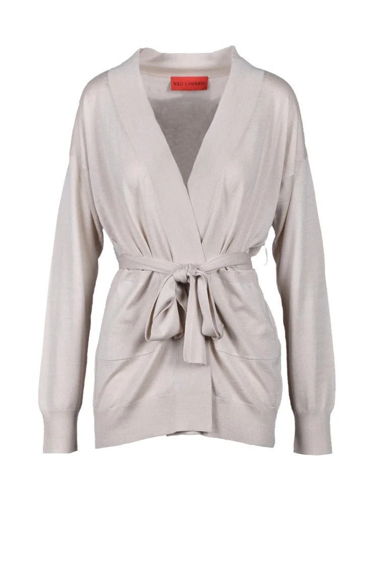 Wild Cashmere Silk Cashmere Cardigan - Beige