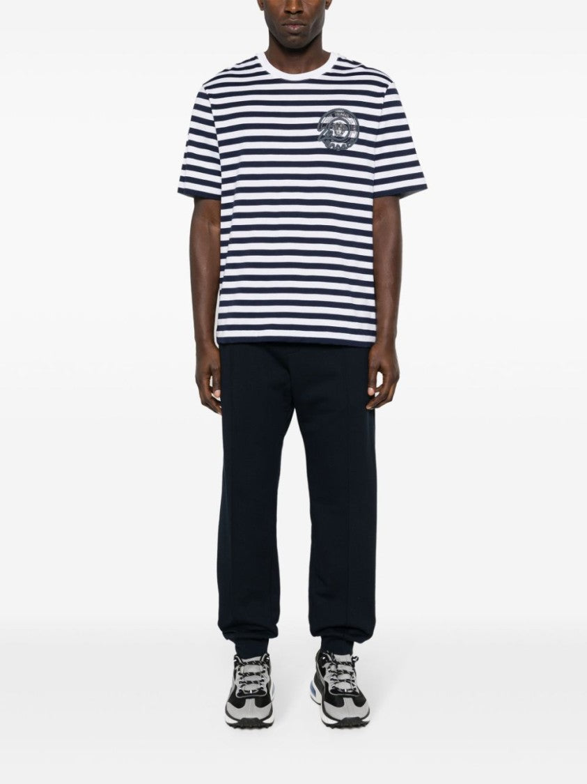 Versace Horizontal Stripe Cotton Jersey T-Shirt