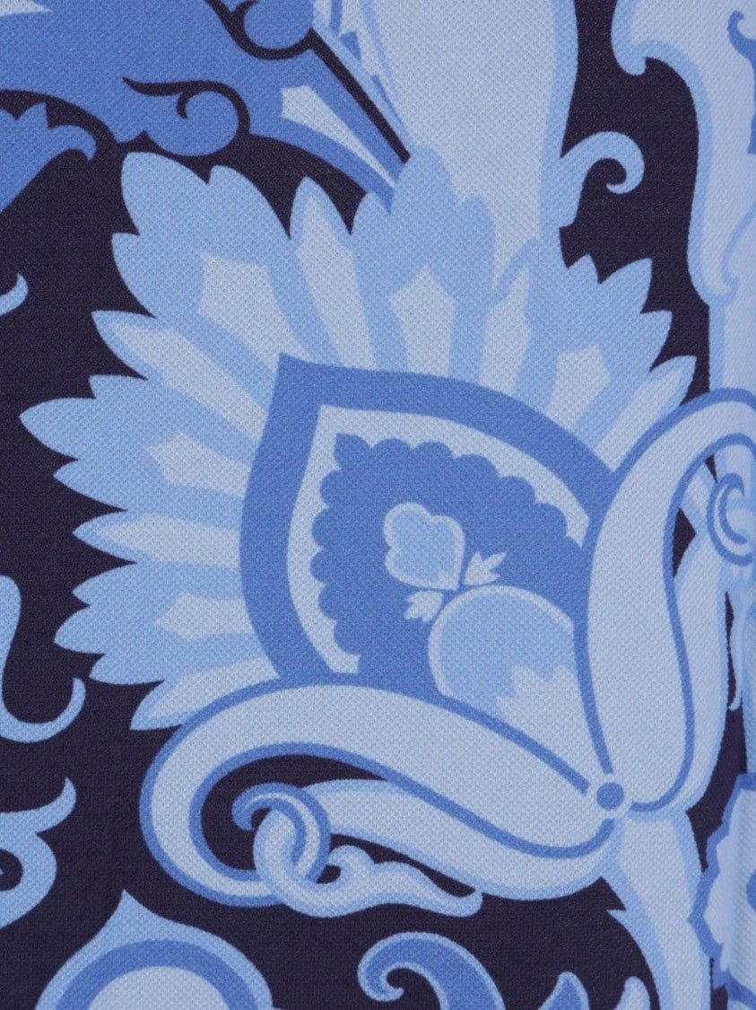 Etro Paisley Patterned Short Sleeve Polo Shirt