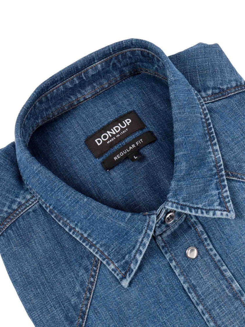 Dondup Pointed Collar Flap Pocket Shirt