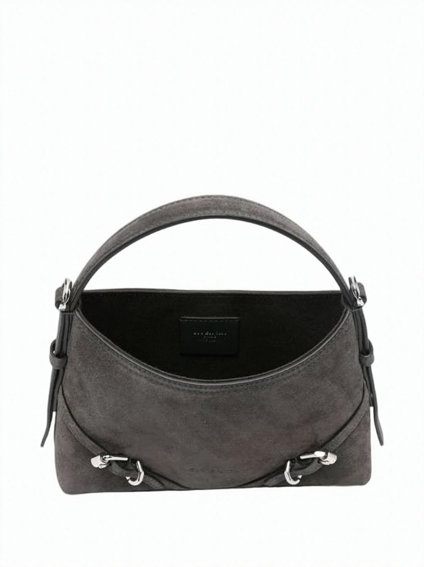 Givenchy Structured Dark Grey Suede Handbag
