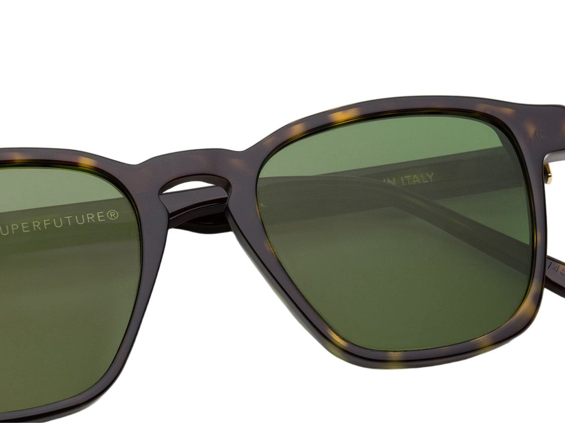 Retrosuperfuture Gold Unico 3627 Tortoiseshell Square Sunglasses