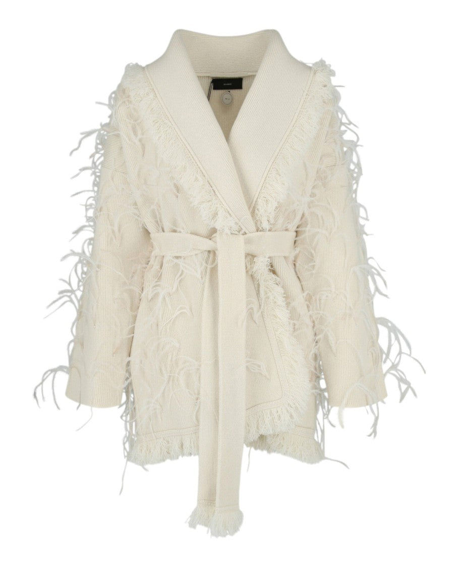 Alanui Embroidered Feather Cardigan