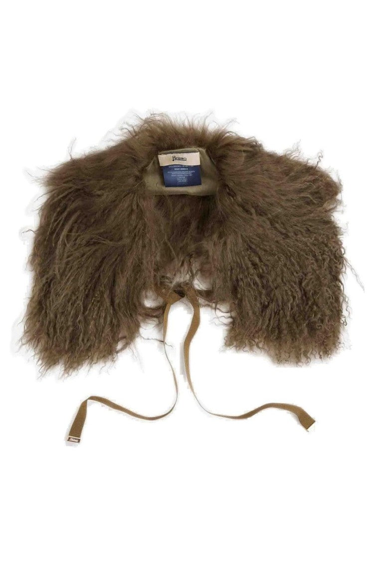 Herno Faux Fur Scarf With Plush Texture And Refined Design