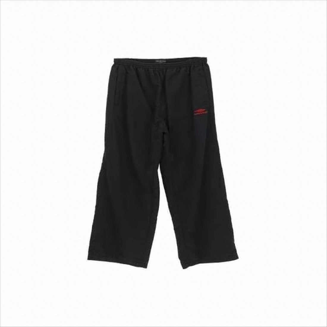 Balenciaga Wide-Leg Black Pants With Elastic Waistband And Logo Detail
