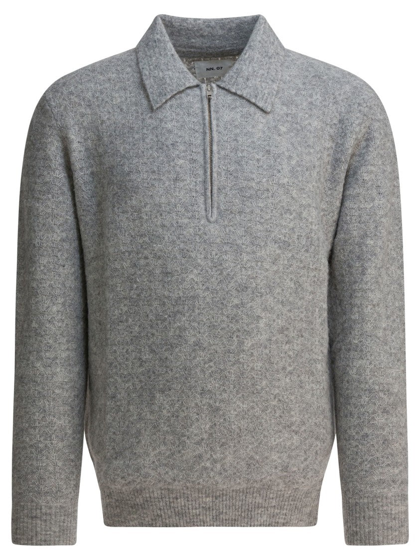 Nn.07 "Alfie" Alpaca-Blend Polo Sweater