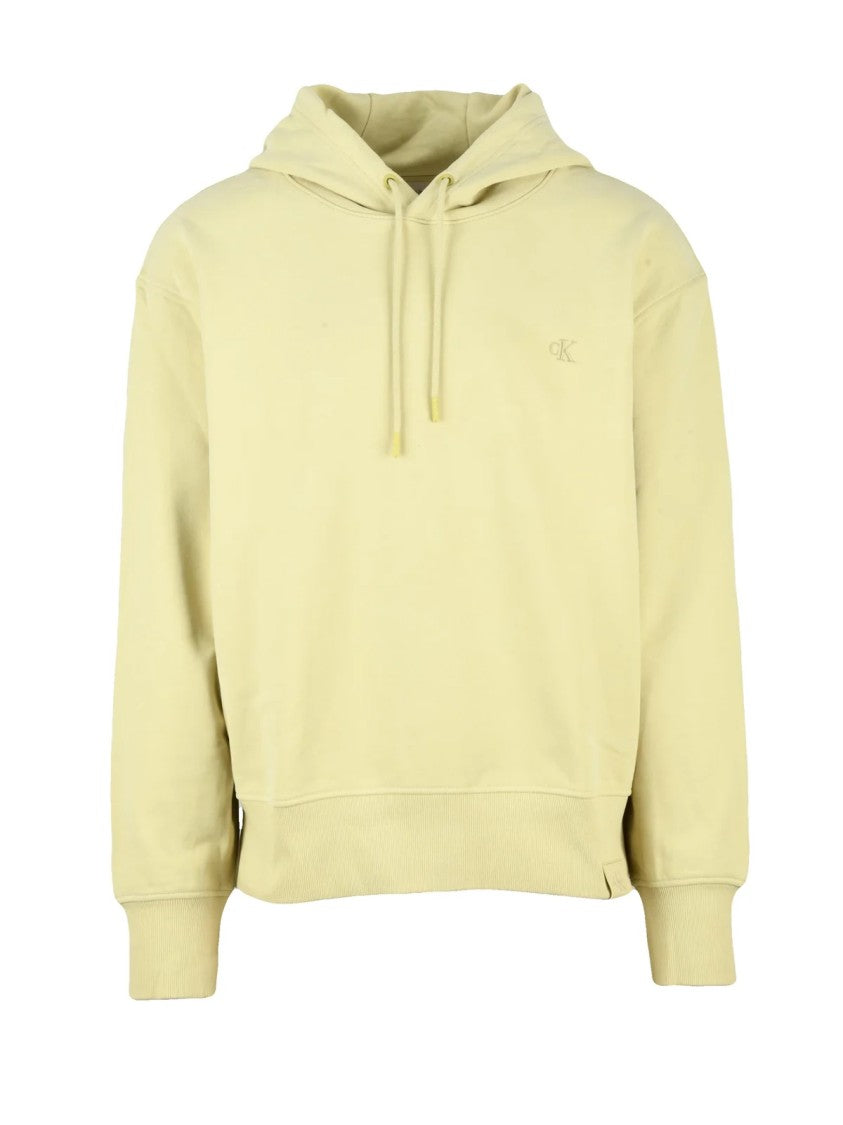 Calvin Klein Jeans Beige Crewneck Cotton Hoodie