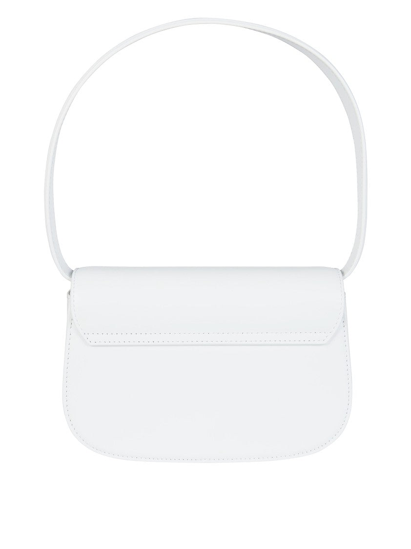 Diesel Pure White 1Dr Metallic Logo Handbag