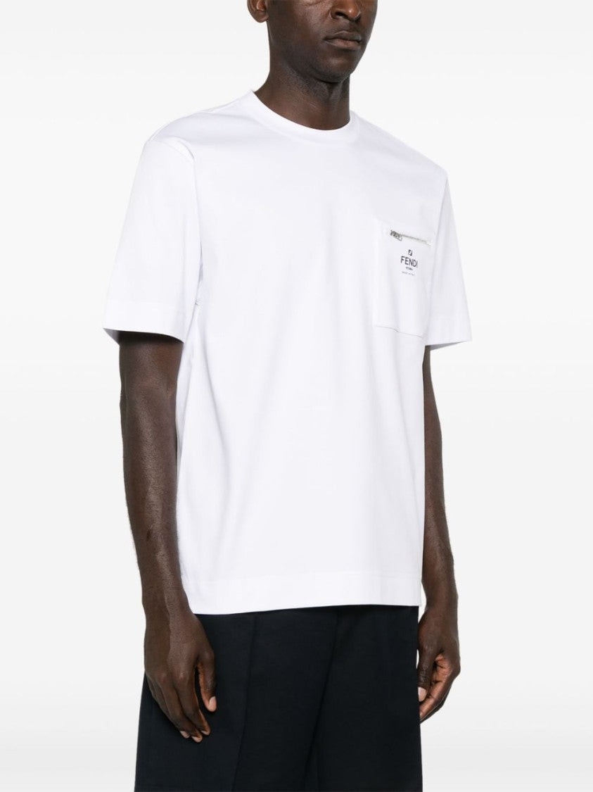Fendi Logo-Print Cotton T-Shirt