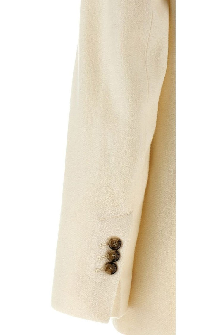 Ami Paris Double-Breasted Blazer – White