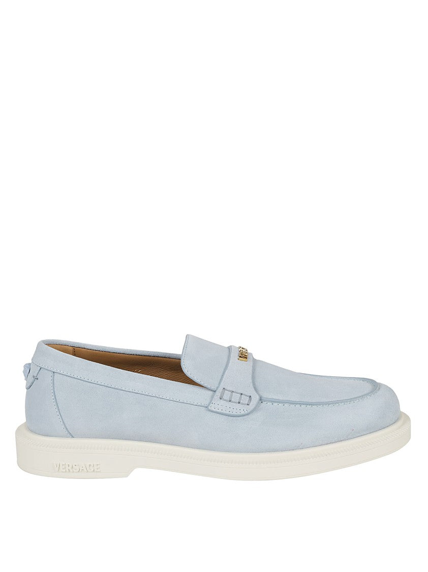 Versace Slip-On Suede Flat Shoes