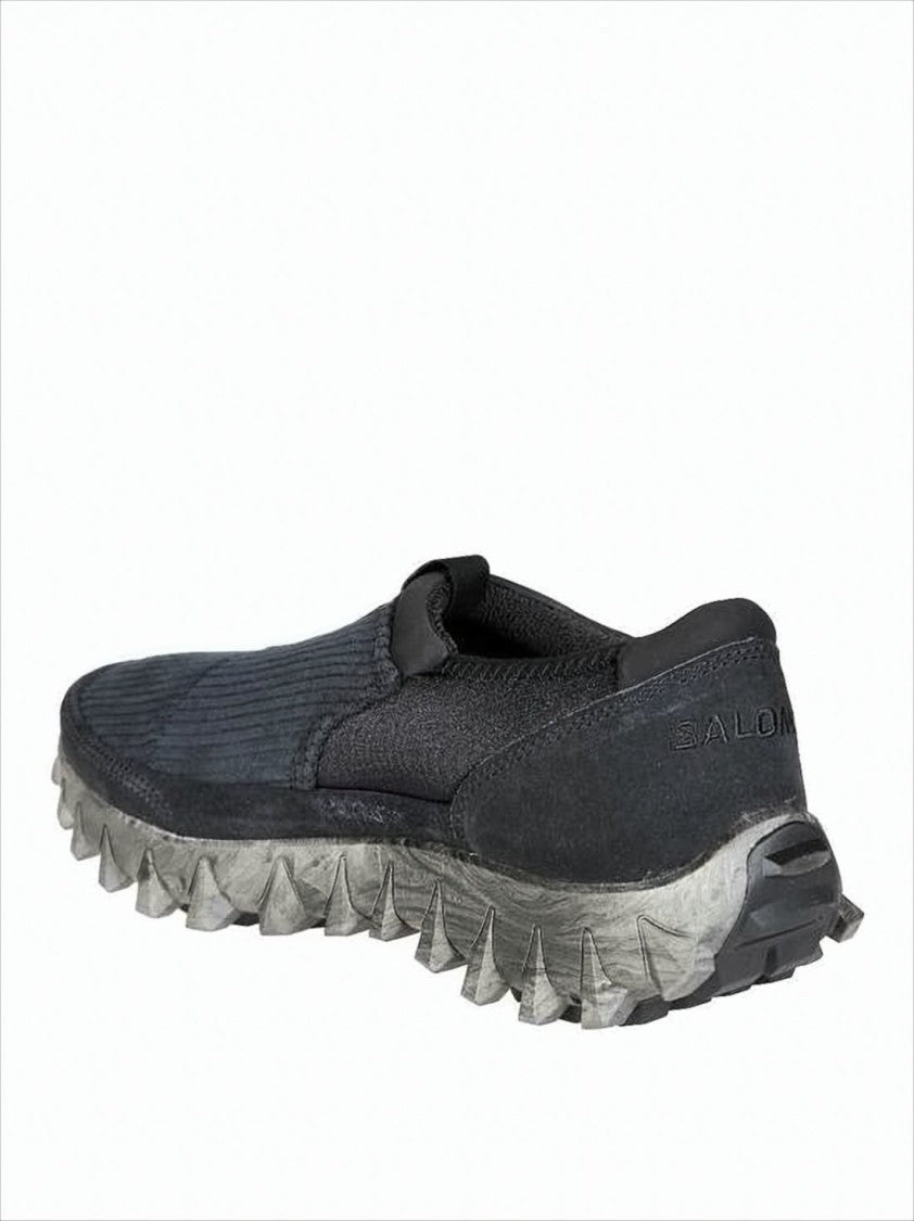 Salomon Textured Fabric And Suede Slip-On Flats