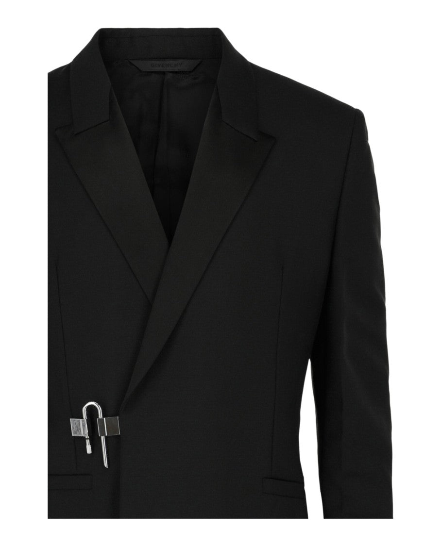 Givenchy Slim Fit U-Lock Blazer With Satin Trim