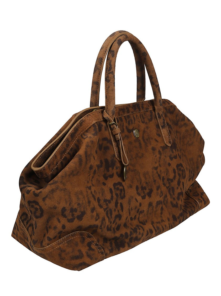 Ash Brown Jacqueline Soft-Structured Calf Leather Shoulder Bag