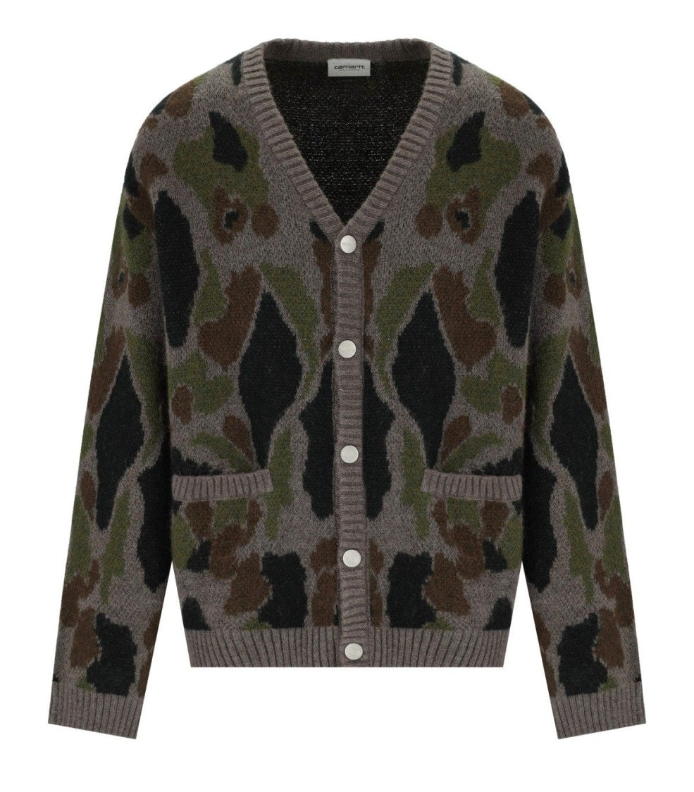 Carhartt Wip Merton Camo Duck Grey Cardigan