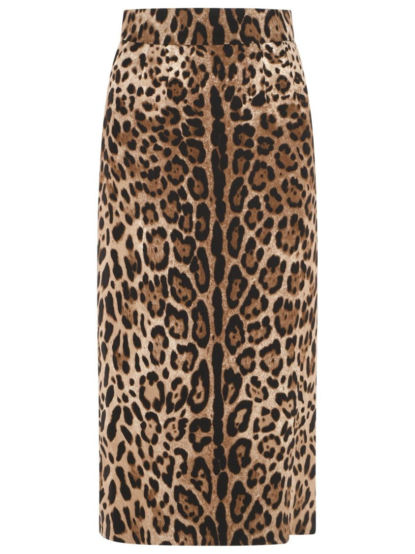 Dolce & Gabbana Leopard Viscose Skirt