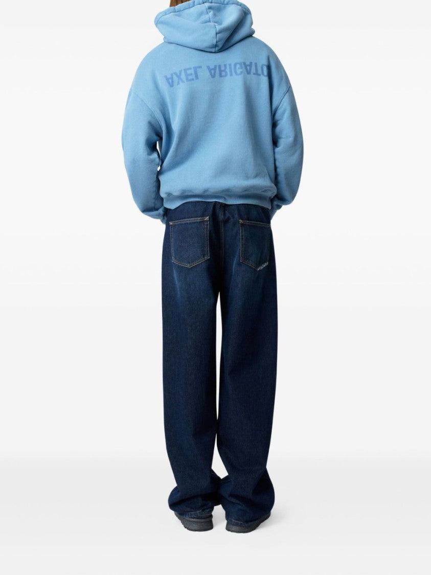 Axel Arigato Cornflower Blue Hoodie With Drop Shoulder